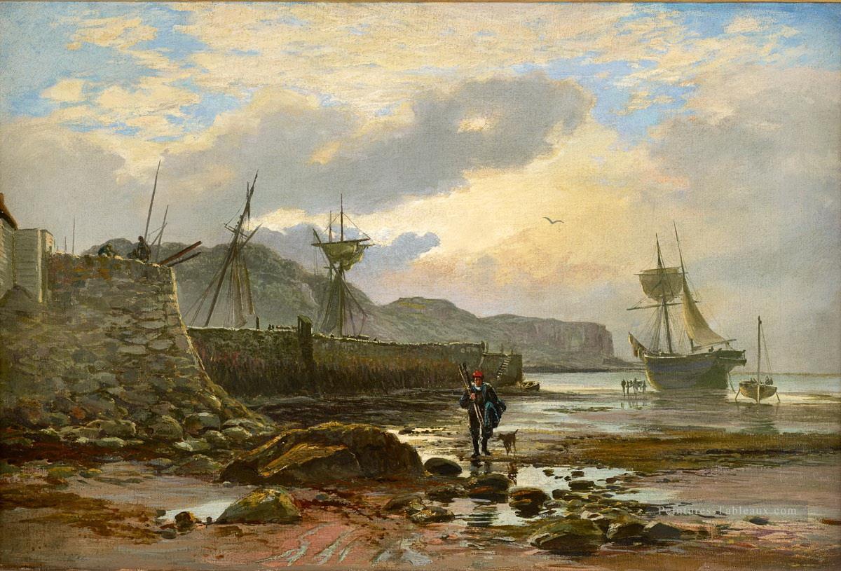 Port à marée basse Samuel Bough, scènes portuaires Peintures à l'huile